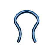 Anneau septum bleu foncé avec revêtement en...