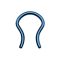 Septum ring dark blue with titanium coating