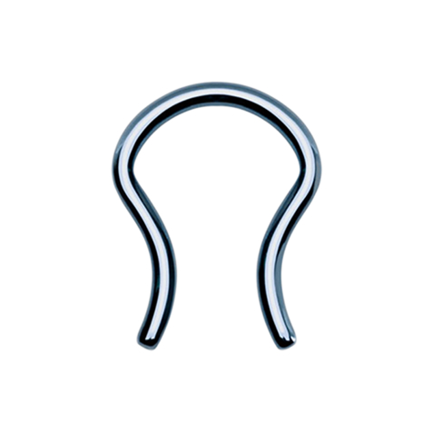 Septum ring light blue with titanium coating