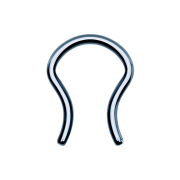 Septum ring light blue with titanium coating