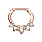 Septum avec cinq cristaux argentés or rose
