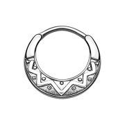Eventail Septum Tribal argenté