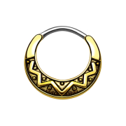 Gold-plated septum tribal fan