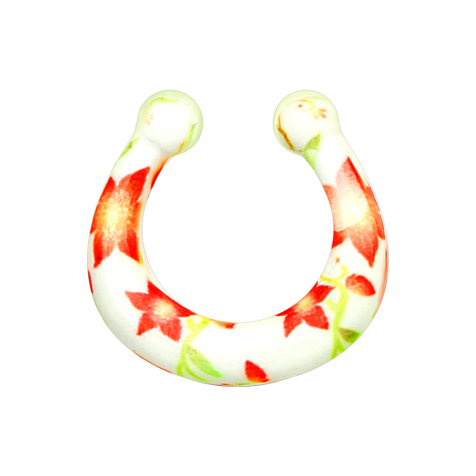 Faux septum avec motif de fleurs de lotus