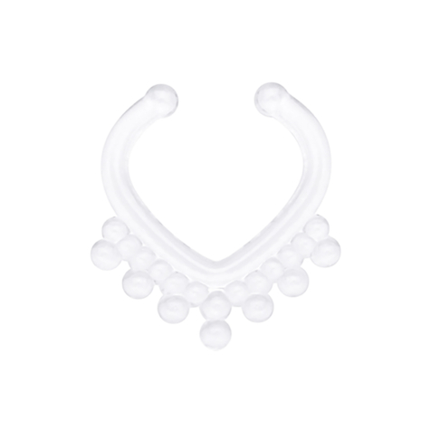 Faux septum avec boule en forme de triangle transparent