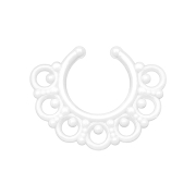 Fake septum tribal with white balls