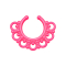 Fake Septum Tribal mit Kugeln pink
