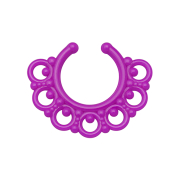 Fake septum tribal with purple balls