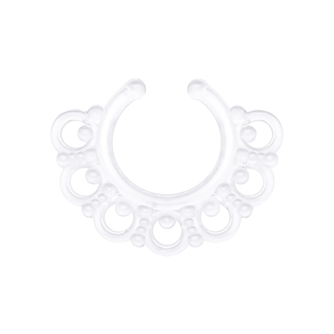 Fake septum tribal with transparent balls