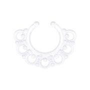 Fake septum tribal with transparent balls