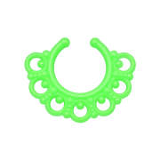 Fake septum tribal with green balls