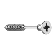 Micro Barbell vis cruciforme argent