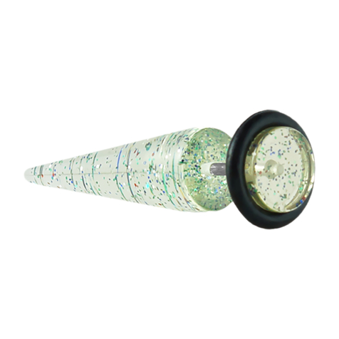 Faux expandeur transparent avec paillettes bleues