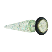 Fake expander transparent with blue glitter