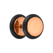 Fake plug rose gold with O-ring and titanium coating