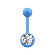 Banane bleu clair avec boule et cristal boule argenté