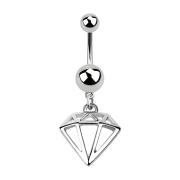 Banane argent avec pendentif diamant