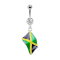 Banana silver with Jamaica flag pendant