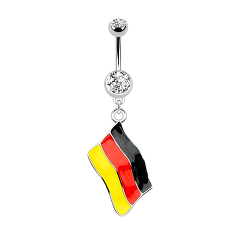 Banana silver with Germany flag pendant