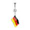 Banana silver with Germany flag pendant