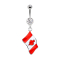 Banana silver with pendant flag Canada