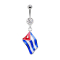 Banana silver with Cuba flag pendant