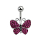 Banane argent papillon fuchsia