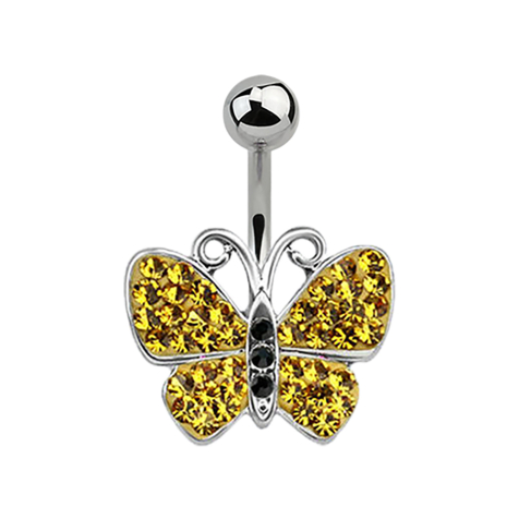 Banane argent papillon topaze