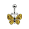 Banane argent papillon topaze