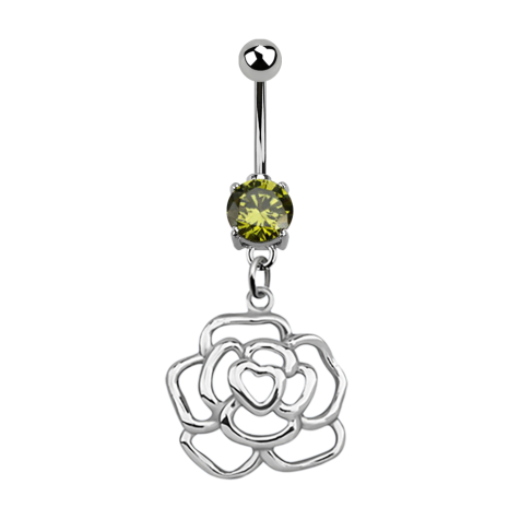 Banana silver with pendant rose olive