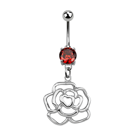 Banana silver with pendant rose orange