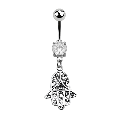 Banana silver with pendant Hamsa silver