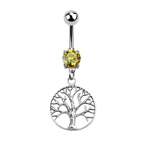 Banana silver with pendant tree yellow