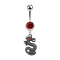 Banana silver with pendant black dragon red