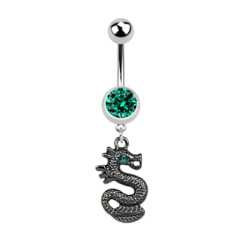 Banana silver with pendant black dragon turquoise