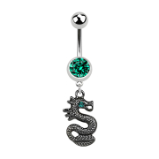 Banana silver with pendant black dragon turquoise