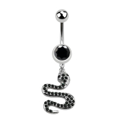 Banana silver with snake pendant black
