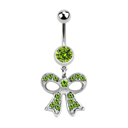 Banana silver with light green mesh pendant