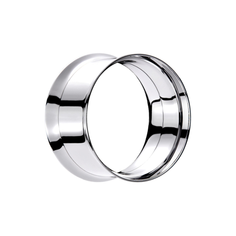 Flared Tunnel silber mit Schraubgewinde
