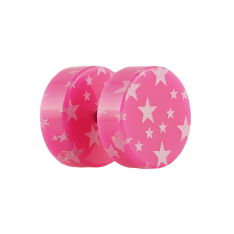 Fake Plug mit Sternen pink