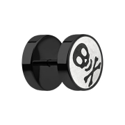 Tappo finto nero con teschio