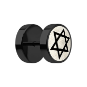 Fake plug black with Star of David