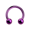 Circular barbell violet with two balls