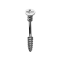 Banana silver Phillips screw