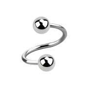 Micro spiral silver with two balls