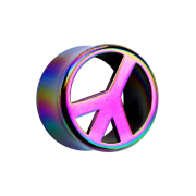 Flared Tunnel Peace farbig