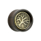 Flared Plug en ébène avec arbre de vie
