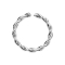 Anello micro piercing intrecciato in argento