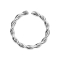 Anello piercing intrecciato in argento