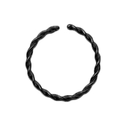 Micro piercing anneau tressé noir